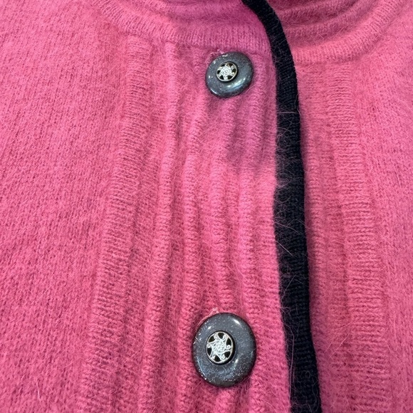 Vintage Tally Ho Angora Rabbit Hair/Lambswool Button Front High Collar Blazer/S - Picture 10 of 14